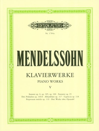 AQ: F. Mendelssohn Bartholdy: Klavierwerke 5 (B-Ware)