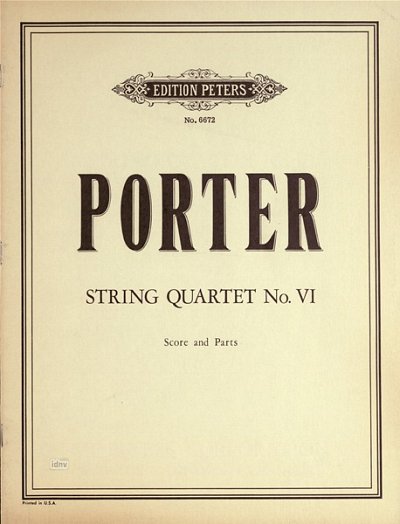 Q. Porter: Streichquartett Nr. 6