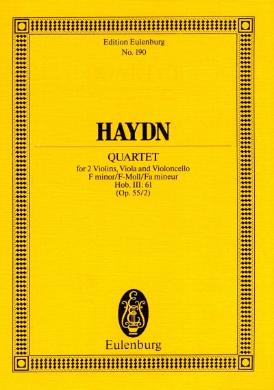 J. Haydn: Streichquartett "Rasiermesser" f-Moll op. 55/2 Hob. III: 61