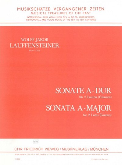 Lauffensteiner Wolff Jakob: Sonate A-Dur