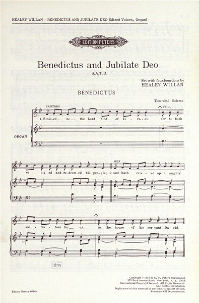 J.H. Willan et al.: Benedictus - Jubilate Deo