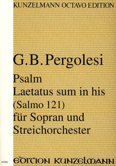 G.B. Pergolesi: Psalm Laetatus sum in his, GesSStro (Part.)