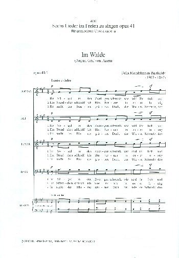 F. Mendelssohn Bartholdy: Im Walde op.41,1