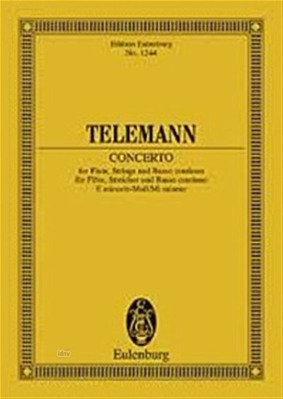 G.P. Telemann: Konzert E-Moll Eulenburg Studienpartituren