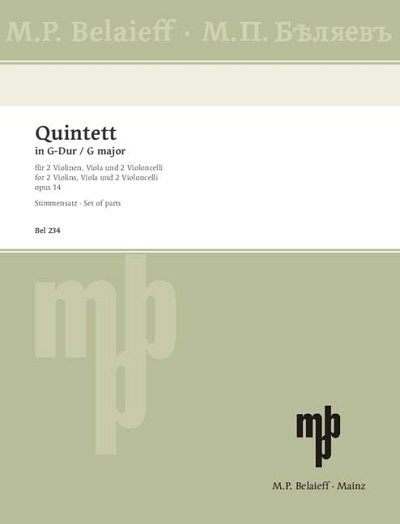 DL: S.I. Tanejew: Quintett G-Dur, 2VlVla2Vc (Stsatz)
