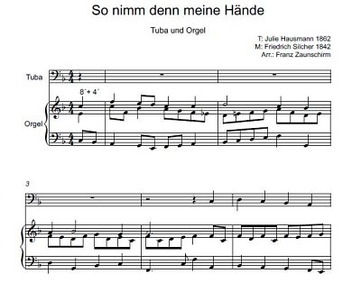 DL: (Traditional): So nimm denn meine Hände, TbOrg (Par2St)