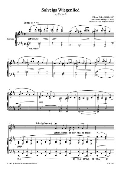 DL: E. Grieg: Solveigs Wiegenlied op. 23, Nr. 2