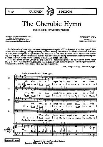 P.I. Tschaikowsky: The Cherubic Hymn, GchKlav (Chpa)