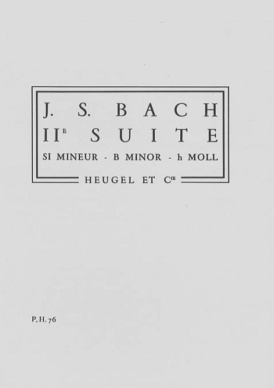 J.S. Bach: Suite N02 Si Mineur, Sinfo (Stp)