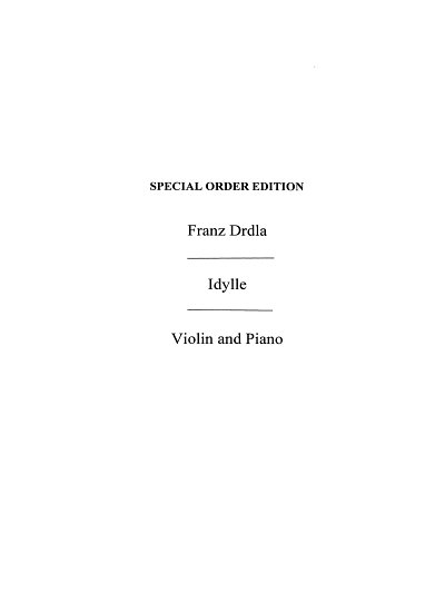 Idyll For Violin And Piano Op.37 No.1