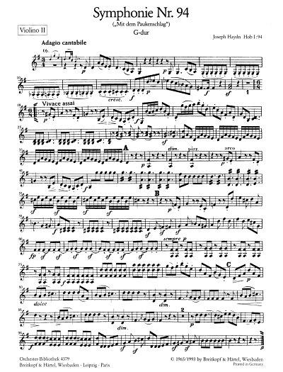 J. Haydn: Sinfonie G-Dur Hob I: 94