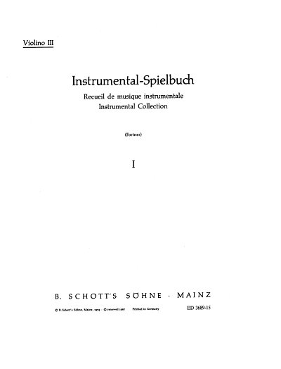 W. Fortner: Instrumental-Spielbuch 1, Instr (Vl3)