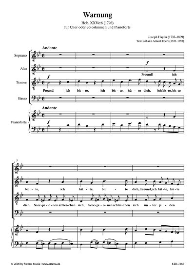 DL: J. Haydn: Warnung Hob. XXVc:6
