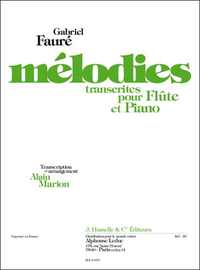 G. Fauré: Mélodies, FlKlav (KlavpaSt)