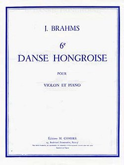 J. Brahms: Danse hongroise n°6, VlKlav (KlavpaSt)