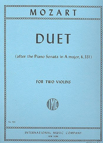 W.A. Mozart: Duetto La K 331, 2Vl (Bu)