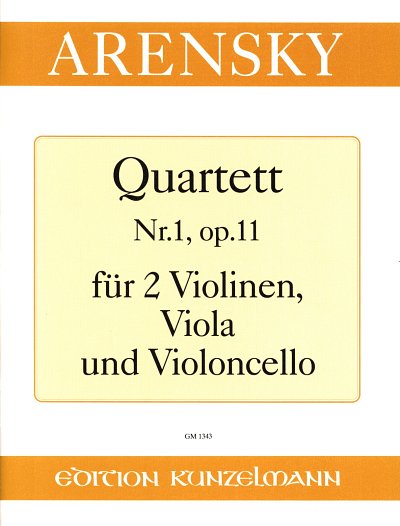Arensky, Anton: Streichquartett Nr. 1 op. 11