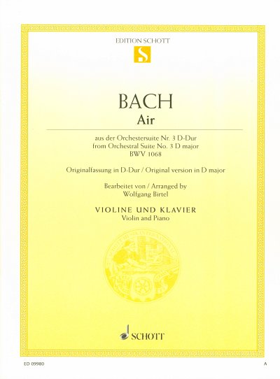 J.S. Bach: Air BWV 1068 , VlKlav