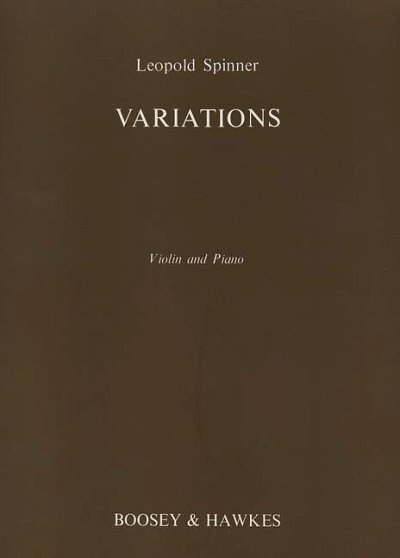 L. Spinner: Variations op. 19 , VlKlav (KlavpaSt)