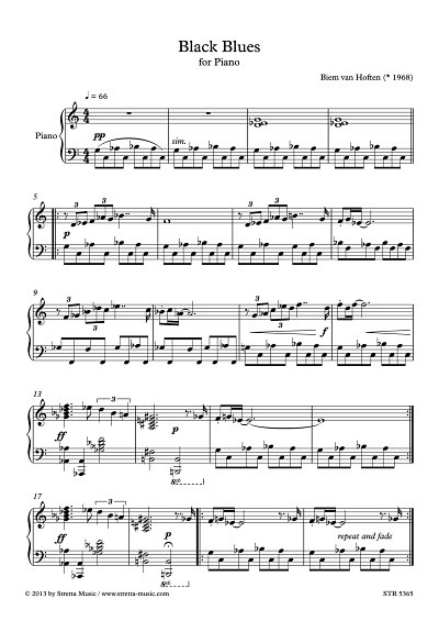 DL: B. van Hoften: Black Blues for Piano