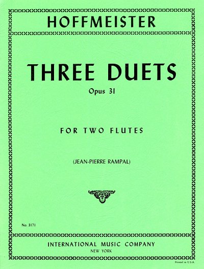 F.A. Hoffmeister: Drei Duette op. 31, 2Fl (St)