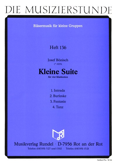J. Bönisch: Kleine Suite, 4Klar (Pa+St)