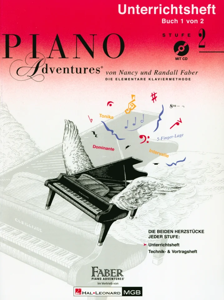 R. Faber: Piano Adventures 2 - Unterrichtsheft, Klav (+CD) (0)