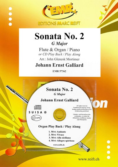 J.E. Galliard: Sonata No. 2, FlKlav/Org (+CD)