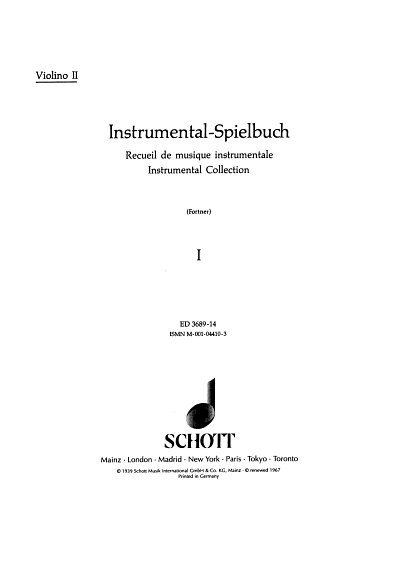 W. Fortner: Instrumental-Spielbuch 1, Instr (Vl2)