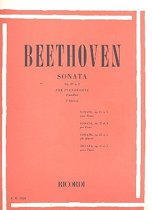 L. v. Beethoven: 32 Sonate: N. 13 In Mi Bem. Op. 27 N., Klav