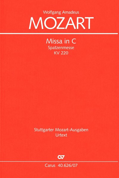 W.A. Mozart: Missa in C KV 220 (196b), 4GesGchOrch (Stp)