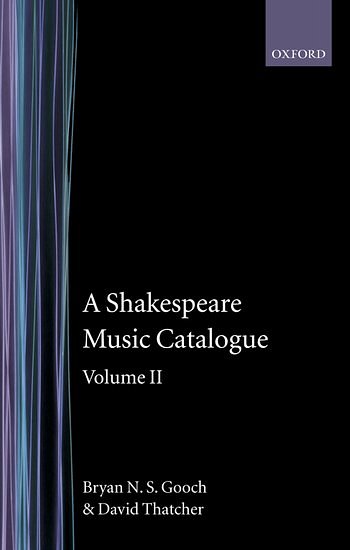 B.N.S. Gooch: A Shakespeare Music Catalogue II (Bu)
