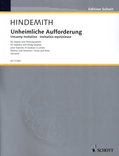 P. Hindemith: Unheimliche Aufforderung , Ges4Str (Pa+St)