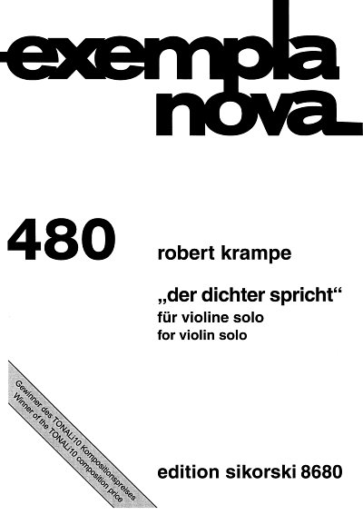 Krampe Robert: Der Dichter spricht für Violine solo