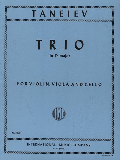 S.I. Tanejew: Trio D major op. 21, VlVlaVc (Stsatz)