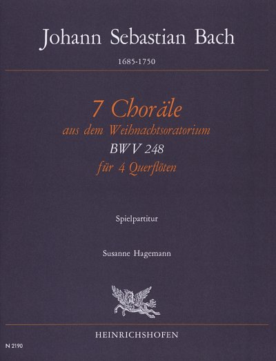 J.S. Bach: Sieben Choraele aus dem Weihnachtsorat, 4Fl (Sppa