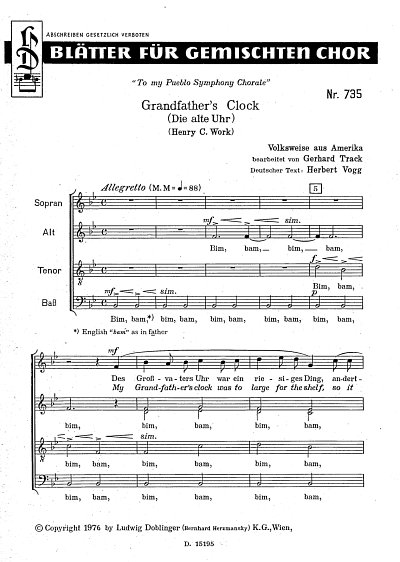 G. Track: Grandfather's Clock