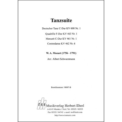 W.A. Mozart: Tanzsuite, Blaso (Pa+St)