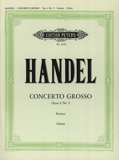 G.F. Haendel: Concerto Grosso F-Dur Op 6/9 Hwv 327
