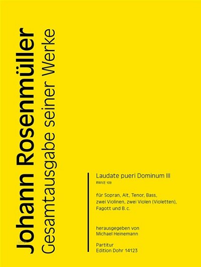 J. Rosenmüller: Laudate pueri Dominum III RWV.E109 (Part.)
