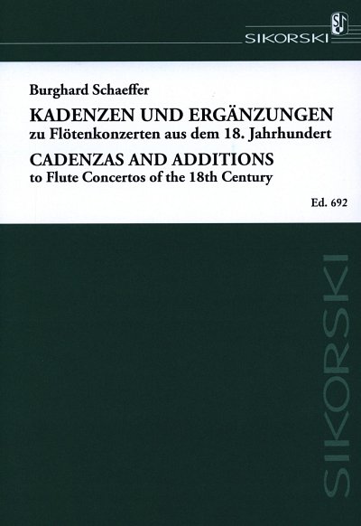 Schaeffer Burkhard: Kadenzen Zu Floetenkonzerten