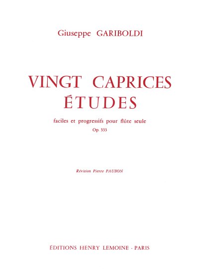 G. Gariboldi: Caprices Etudes(20) Op.333, Fl