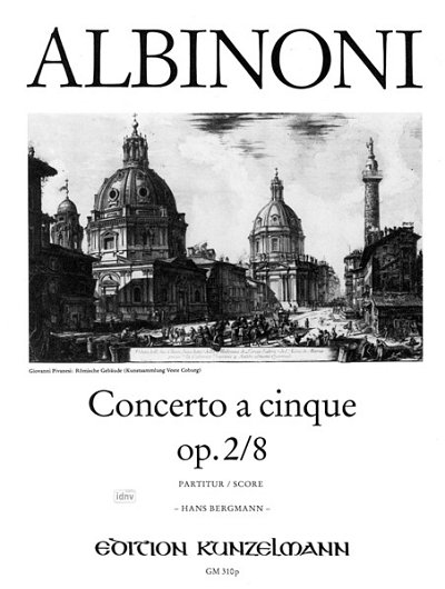T. Albinoni: Concerto a cinque op. 2/8, VlStro (Part.)