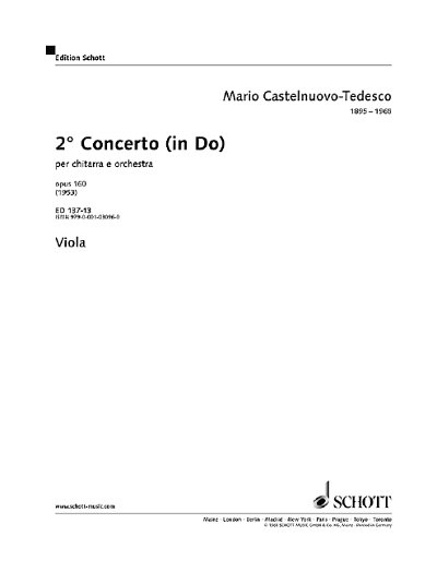 DL: M. Castelnuovo-Tedes: 2. Concerto in C, GitOrch (Vla)