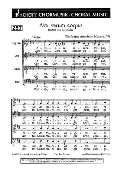 W.A. Mozart: Ave verum corpus KV 618  (Chpa)