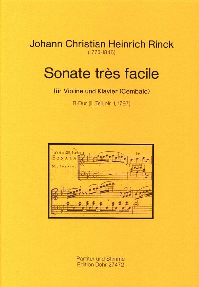 J.C.H. Rinck: Sonate très facile No. 1 B-, VlKlav (KlavpaSt)