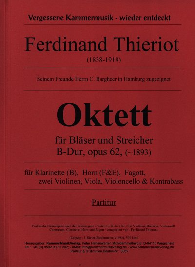 F.H. Thieriot: Oktett B-Dur op. 62, Kammero (Pa+St)