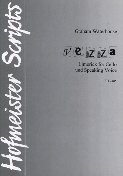 G. Waterhouse: Vezza for cello and speaking voice