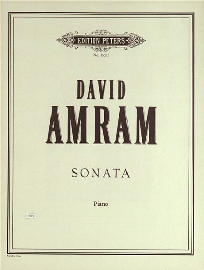 D. Amram: Sonate für Klavier