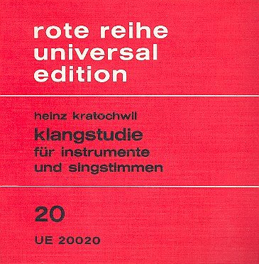H. Kratochwil: Klangstudie op. 63  (Part.)